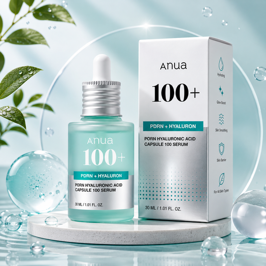 Anua PDRN + Hyaluron Capsule 100 Serum 30ml, سيروم أنوا PDRN + الهيالورونيك للترطيب العميق وتجديد البشرة٣٠مل