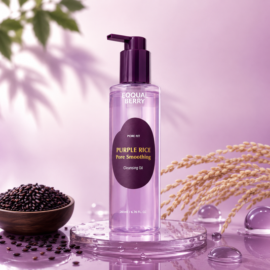 Equal Berry Purple Rice Pore Smoothing Cleansing Oil 200ml 🇰🇷– زيت تنظيف لإزالة المكياج وتنظيف المسام 💜✨