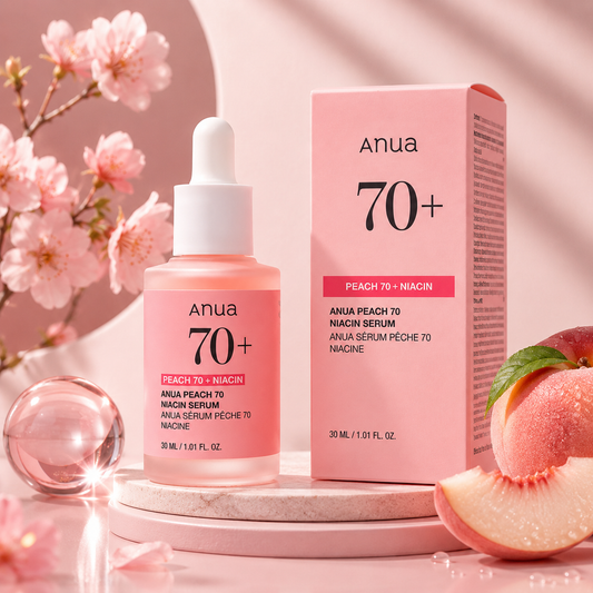 Anua Peach 70 + Niacin Brightening Serum – 30ml ، سيروم أنوا خوخ 70% + نياسين للتفتيح والنضارة – 30 مل