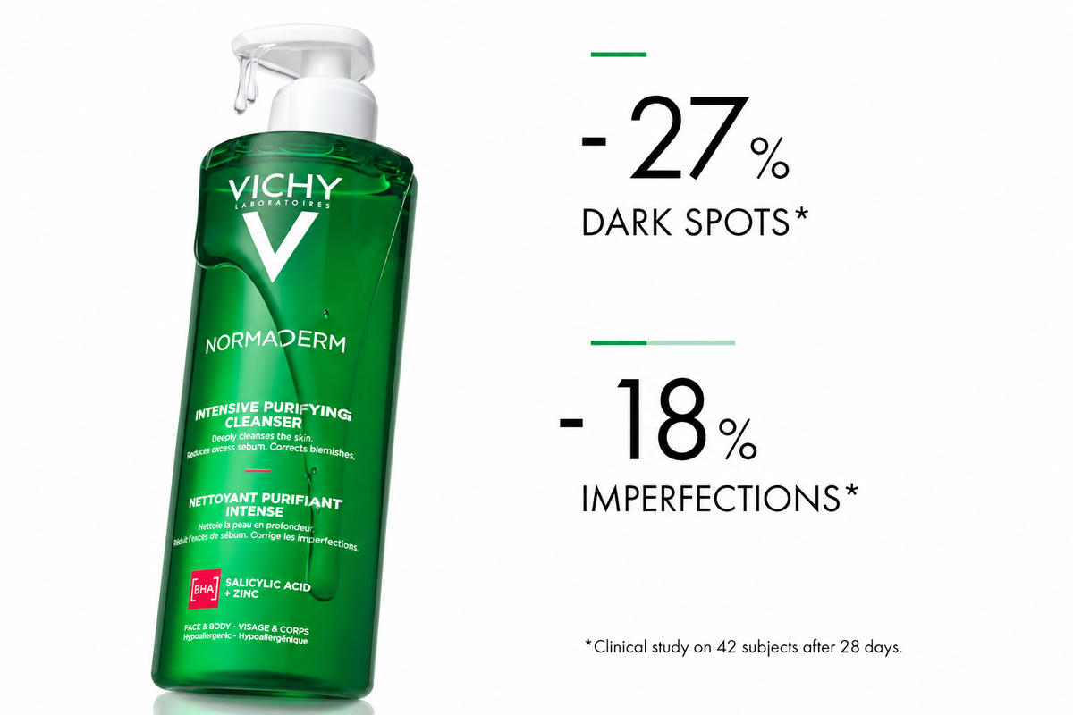 Vichy Normaderm Intensive Purifying Cleanser | غسول فيشي المنظف المكثف للبشرة الدهنية والمعرضة للحبوب