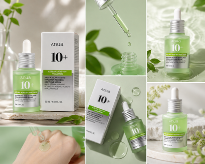 Anua Azelaic Acid 10% + Hyaluron Redness Soothing Serum – 30ml , سيروم أنوا أزيليك أسيد 10% + هيالورون لتهدئة الاحمرار – 30 مل