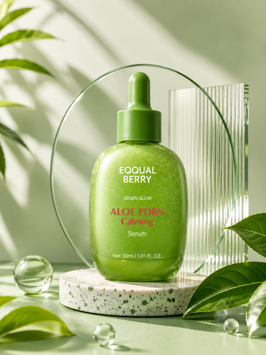 Equal Berry Green Aid Aloe PDRN Calming Serum 30ml – سيروم الألوفيرا المهدئ للبشرة 💚✨