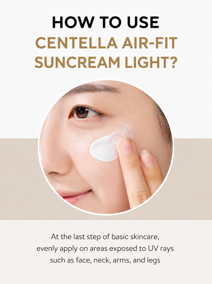 SKIN1004 Madagascar Centella Air-Fit Suncream Light SPF30 PA+++ – 50ml , كريم واقي شمس من سنتله