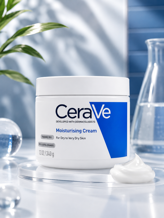 CeraVe Moisturising Cream 340g – كريم ترطيب للبشرة الجافة إلى شديدة الجفاف 💙✨