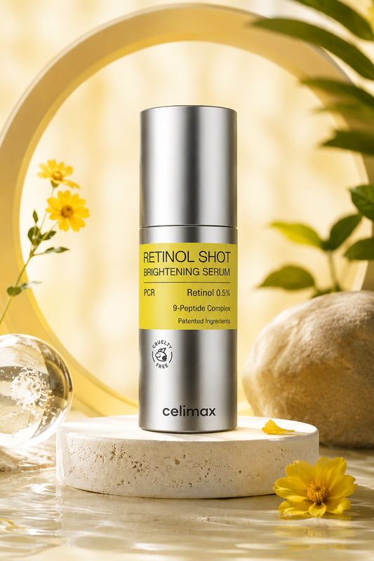 Celimax Retinol Shot Brightening Serum 0.5% 🇰🇷– سيروم ريتينول لتفتيح وتجديد البشرة ✨💛