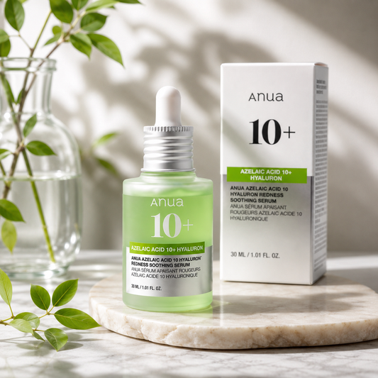 Anua Azelaic Acid 10% + Hyaluron Redness Soothing Serum – 30ml , سيروم أنوا أزيليك أسيد 10% + هيالورون لتهدئة الاحمرار – 30 مل